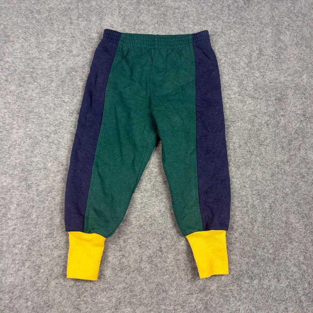 Paddington Sweatpants Toddler 3T Vintage Colorblock‎ Green Navy Yellow 15289